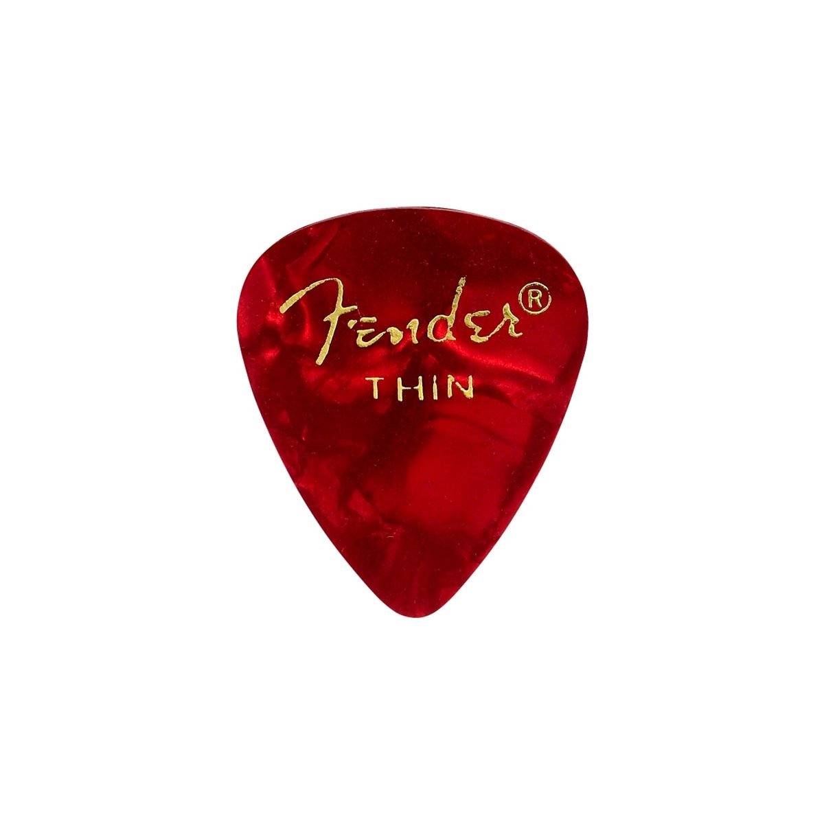 FENDER - THIN CELLULOID PICKS - RED MOTO - 12 PICKS PACK